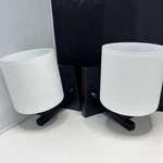 Bathroom Wall Sconces Milk Glass One Light Matte Black Fixture Lot Of 2. Fixed Price $30.00.
