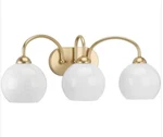Progress Lighting P300086-078 Carisa 25 In. 3-LIGHT Vintage Gold Vanity. Fixed Price $99.99.