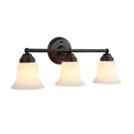Hampton Bay Ashhurst 3-LIGHT Oil Rubbed Bronze Vanity With Frosted Glass. Fixed Price $45.00.