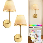 Adisun Battery Operated Wall Sconce Set Of 2, Gold Lamps For Living Room,. Fixed Price $49.99.