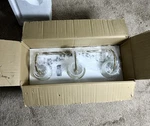 Savoy House 3-LIGHT Vanity Lighting Warm Brass/white Indoor 8-2542-3-322. Fixed Price $160.00.