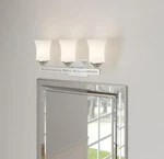 Hampton Bay Larson Polished Nickel Dual Bar Vanity Light Model 19853-000. Fixed Price $59.00.