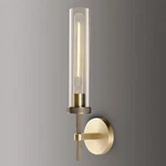 Zhtiechui Modern Brass Wall Sconce, Glass Tube, Gold Vanity Light Fixture. Fixed Price $84.99.