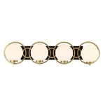 Savoy House Alhambra 4LT Bathroom Vanity Light, Black/brass 8-6180-4-143. Fixed Price $430.00.