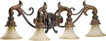 Quorum International 5230-4-88 Light Bathroom Fixture From The Madeleine. Fixed Price $294.50.