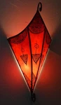 Moroccan Wall Sconce Light Fixture Decorative Henna Goat Skin Handmade. Fixed Price $44.99.