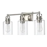 Romance 23.64 In. 3-LIGHT Vanity With Brushed Nickel Finish. Fixed Price $37.95.