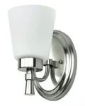 Pia Ricco Brushed Nickel Wall Sconce With Frosted Opal Glass Shade - 45841. Fixed Price $16.63.