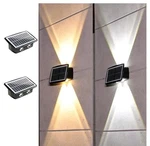 Solar Wall Lights Up Down 2 Pack, 4 Led Sconce,waterproof Deck Fence. Fixed Price $23.09.