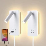 2 Pack Moluola Lighting Led Reading Lights Wall Mounted Plug Sconces. Fixed Price $59.99.