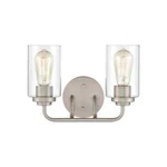Millennium Lighting 40022-SN Mia 12"W 2-LIGHT Bathroom Vanity Light,satin Nickel. Fixed Price $77.95.