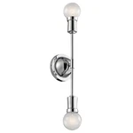 Kichler 43195 Chrome Armstrong 2-LIGHT 17"H Wall Sconce. Fixed Price $134.99.
