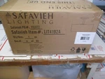 New Safavieh Lighting Clara 3-LIGHT Chrome Ceiling Drum 16"X16"X11.25. Fixed Price $57.75.
