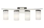 Kichler Crosby 31" 4-LIGHT Brushed Nickel Vanity W/satin Etched Opal Glass. Fixed Price $114.00.