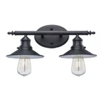 Hampton Bay HD-8002 Bk Glenhurst 2-LIGHT Black Industrial Farmhouse Vanity. Fixed Price $19.95.