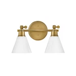 Hinkley Lighting Arti Bath Vanity, Heritage Brass/cased Opal - 51182HB. Fixed Price $237.15.