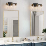 3 Light Bathroom Vanity Over Mirror, Modern Wall Sconce With Glass Shade. Fixed Price $39.90.
