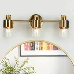 Zevni 19.5 In. Adjustable 3-LIGHT Brass Gold Bathroom Vanity Modern. Fixed Price $22.99.