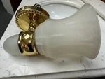 Ginger-pb Electrical Fixture Sconce With Glass Shade And Night Light. Fixed Price $100.00.