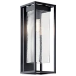Kichler Mercer 24" 1 Outdoor Wall Light, Black/clear Seeded - 59063BSL. Fixed Price $404.99.