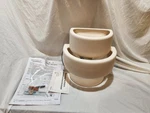 Justice Design Ambiance Large Step Wall Sconce Bisque Tiered Mid Century Modern. Fixed Price $99.00.