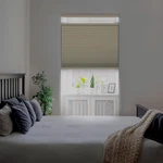 Cordless 1.5" Blackout Cellular Shade, Top Down Bottom Up, 22.5"W X 84"H Alabast. Fixed Price $109.99.