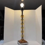 Uttermost Lighting 33IN Table Lamp Amber Ball Stacked Glass Chrome Base. Fixed Price $149.50.