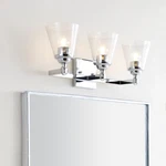 Jonathan 21"CONTEMPORARY Hurricane Metal/glass Vanity Light Chrome Marion. Fixed Price $156.99.