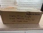 Edislive Orillia 19.7" 3-LIGHT Modern Black Gold Vanity Crystal Shades. Fixed Price $100.79.
