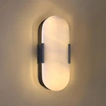 Doraimi Lighting 12" Natural Oval Alabaster Marble Bathroom Wall Sconce. Fixed Price $51.00.