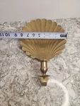 Vintage Brass Sea Shell Wall Hanging Sconce Candleholder. Fixed Price $30.00.