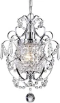 Amorette Mini Chrome Crystal Chandeliers, 1 Light Modern Elegant Glam. Fixed Price $65.99.