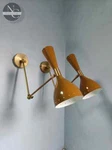 Ginger Wall Sconce Mid Century 1950S Italian Stilnovo Lighting Pair Reading Lamp. Fixed Price $115.00.