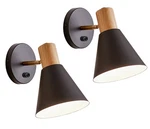 Clankin Wall Sconces, Modern Nordic Design, Pack-black, E26, Rotateable, In.... Fixed Price $93.86.