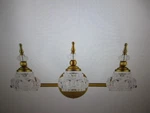 Merra 19.7 3-LIGHT Gold Vintage Vanity With Flower Crystal Glass Shades. Fixed Price $84.96.