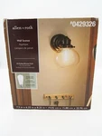 Allen + Roth Oil Rubbed Bronze Wall Sconce New Open Box #0429326. Fixed Price $21.99.