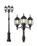 Redluck Motion Sensor Outdoor Post Lights, 3-HEAD Dusk To Dawn Lamp P.... Fixed Price $196.24.