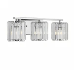 New Jonathan Coco Prism 23" 3-LIGHT Led Vanity Chrome Metal Glass Glam. Fixed Price $69.99.