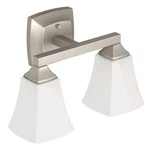 Moen YB5162BN Brushed Nickel Two Globe Bath Light. Fixed Price $233.00.