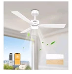 Oponl 42" White Ceiling Fan With Light, Remote Control, Downrod Mount,.... Fixed Price $55.00.
