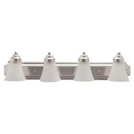 Boston Harbor 4-LAMP Bathroom Vanity Light Fixture, Brushed Nickel. Fixed Price $142.39.