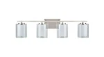 Aspen Creative Corporation 32-IN 4-LIGHT Satin Nickel Transitional Vanity. Fixed Price $99.99.