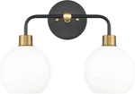 Linea Di Liara Lukasa Modern Bathroom Vanity Fixture 2-LIGHTS Farmhouse. Fixed Price $69.95.