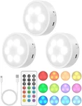 Puck Lights With Remote, 13 Colors Led Under STYLE2-3 Pack, White&rgb. Fixed Price $20.41.