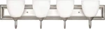 Sunset Lighting Vanity W/ Round Milk Glass, Satin Nickel Finish F3624-53. Fixed Price $60.00.