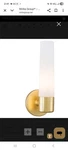 1 Light Bath With Honey Gold Finish And Cased Etched Opal Glass. Fixed Price $80.00.