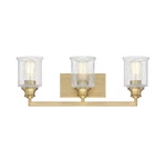 Hampton 3 Light Bathroom Vanity In Warm Brass By Savoy House -. Fixed Price $292.00.