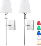 2 Wall Light Battery Operated Sconce Not Hardwired Fixture Wireless Remote Usb. Fixed Price $55.47.