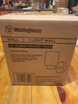 Westinghouse 63540 Wall Light Sylvestre Rubbed Bronze Finish With Frosted Glass. Fixed Price $32.00.