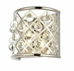 Wall Sconce Polished Nickel Crystal Dining Bathroom Hallway Light Fixture. Fixed Price $365.83.